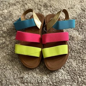 Color Block Sandals (NWOT)